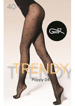 Gatta rajstopy damskie czarne Trendy Poppy wz.04 40 DEN, Kolor czarny, Rozmiar 2, Gatta ze sklepu Primodo w kategorii Rajstopy - zdjęcie 186325786