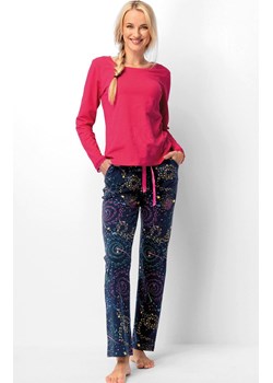 Długa piżama damska LNS 749, Kolor fuksja-granat, Rozmiar S, Key ze sklepu Primodo w kategorii Piżamy damskie - zdjęcie 186325868