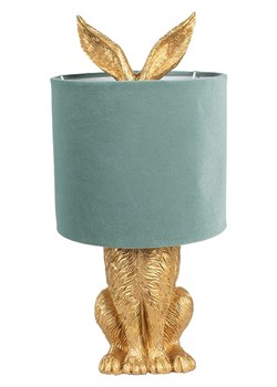 Clayre &amp; Eef Lampa stołowa w kolorze złoto-błękitnym - wys. 43 x Ø 20 cm ze sklepu Limango Polska w kategorii Oświetlenie - zdjęcie 186326385