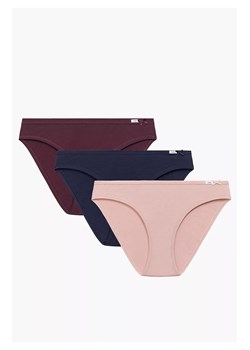Atlantic 3-pack figi damskie Bikini 3CLP-001-ROSC/WIN/GRA, Kolor granatowo-bordowo-różowy, Rozmiar S, ATLANTIC ze sklepu Intymna w kategorii Majtki damskie - zdjęcie 186327238