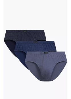 3-pack slipy męskie Classic 3MP-202-COB/DEN/NIEC, Kolor granatowo-niebieski, Rozmiar M, ATLANTIC ze sklepu Intymna w kategorii Majtki męskie - zdjęcie 186327258