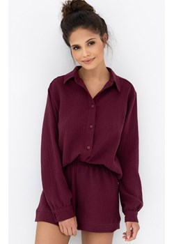 Sensis muślinowa piżama damska Ivory, Kolor burgund, Rozmiar S, SENSIS ze sklepu Intymna w kategorii Piżamy damskie - zdjęcie 186327678