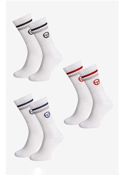 Sergio Tacchini 3-pack białe skarpetki męskie 1003, Kolor biały-wzór, Rozmiar 39-42, Sergio Tacchini ze sklepu Intymna w kategorii Skarpetki męskie - zdjęcie 186327698