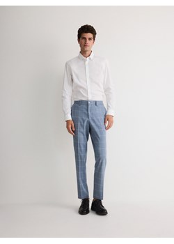 Reserved - Spodnie garniturowe slim fit - niebieski ze sklepu Reserved w kategorii Spodnie męskie - zdjęcie 186329699