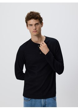 Reserved - Longsleeve regular - czarny ze sklepu Reserved w kategorii T-shirty męskie - zdjęcie 186330546