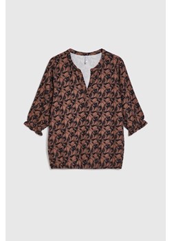 Sweter z krótkimi rękawami brązowy ze sklepu Moodo.pl w kategorii Swetry damskie - zdjęcie 186331548