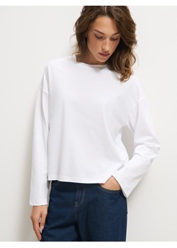 Mohito - Longsleeve basic - biały ze sklepu Mohito w kategorii Bluzki damskie - zdjęcie 186332509