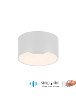 Just Light Lampa sufitowa LED w kolorze białym - wys. 8 x Ø 16 cm ze sklepu Limango Polska w kategorii Oświetlenie - zdjęcie 186335596
