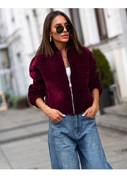 FORSETI Kurtka Welurowa Oversize Bordo  , Rozmiar: Uniwersalny ze sklepu forseti.net.pl w kategorii Kurtki damskie - zdjęcie 186336877