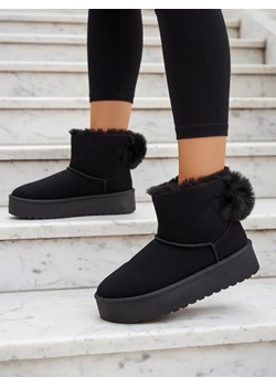 Royalfashion Buty a'la śniegowce damskie w kolorze czarnym Goroggo ze sklepu royalfashion.pl w kategorii Śniegowce damskie - zdjęcie 186337205