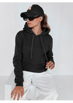 Bluza damska BASIC z kapturem czarna BY0158 ze sklepu DSTREET.PL w kategorii Bluzy damskie - zdjęcie 186337856