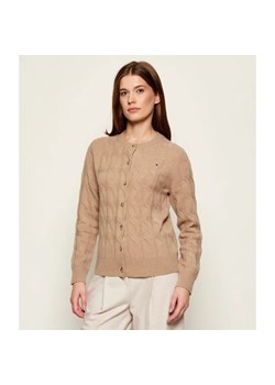 Tommy Hilfiger Wełniany kardigan | Regular Fit ze sklepu Gomez Fashion Store w kategorii Swetry damskie - zdjęcie 186340527