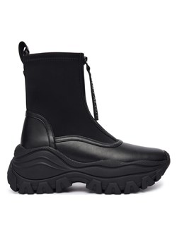 Botki Buffalo Lola Front Zip 1270140 Czarny ze sklepu eobuwie.pl w kategorii Botki - zdjęcie 186341568