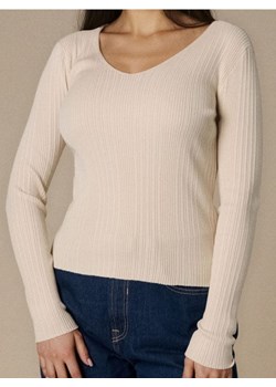 Sinsay - Sweter w prążki - kremowy ze sklepu Sinsay w kategorii Swetry damskie - zdjęcie 186343006