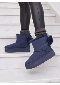 Royalfashion Buty a'la śniegowce damskie w kolorze granatowym Goroggo ze sklepu royalfashion.pl w kategorii Śniegowce damskie - zdjęcie 186343165