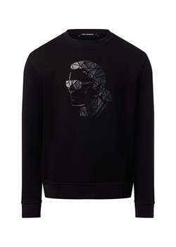 KARL LAGERFELD Bluza męska Mężczyźni czarny jednolity ze sklepu vangraaf w kategorii Bluzy męskie - zdjęcie 186343358