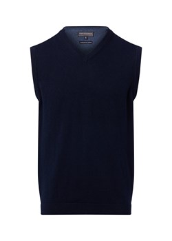 Finshley & Harding Sweter z zawartością kaszmiru Mężczyźni Bawełna granatowy jednolity ze sklepu vangraaf w kategorii Kamizelki męskie - zdjęcie 186343378