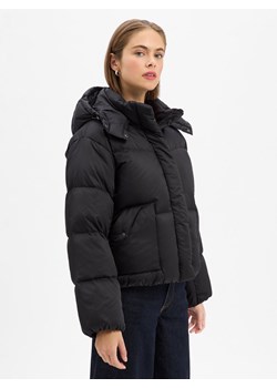 Levi's Damska dżinsowa kurtka puchowa Kobiety czarny jednolity ze sklepu vangraaf w kategorii Kurtki damskie - zdjęcie 186343397