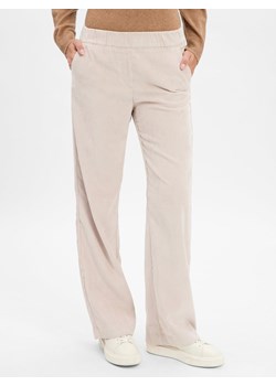 MAC Damskie spodnie sztruksowe - Chiara Kobiety Sztuczne włókno piaskowy jednolity ze sklepu vangraaf w kategorii Spodnie damskie - zdjęcie 186343417