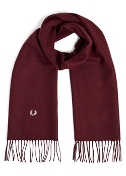 Fred Perry Męski szalik ze skóry jagnięcej Mężczyźni Wełna jagnięca bordowy jednolity ze sklepu vangraaf w kategorii Szaliki męskie - zdjęcie 186343419