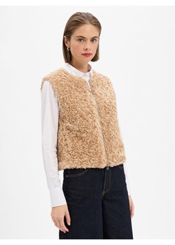 Opus Damska kamizelka z pluszowego futra - Wahida Kobiety wielbłądzi jednolity ze sklepu vangraaf w kategorii Kamizelki damskie - zdjęcie 186343428