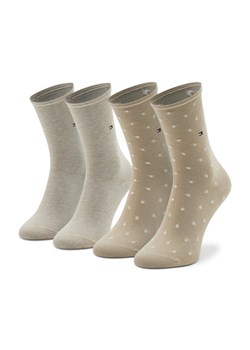 Tommy Hilfiger Skarpety długie 100001493 Beżowy ze sklepu MODIVO w kategorii Skarpetki damskie - zdjęcie 186344947