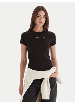 Tommy Jeans T-Shirt Bling Linear DW0DW21550 Czarny Slim Fit ze sklepu MODIVO w kategorii Bluzki damskie - zdjęcie 186344998