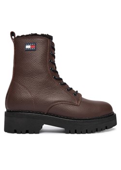 Tommy Jeans Trapery Tjw Urban Laceup Boot Wl EN0EN02906 Brązowy ze sklepu MODIVO w kategorii Workery damskie - zdjęcie 186345299