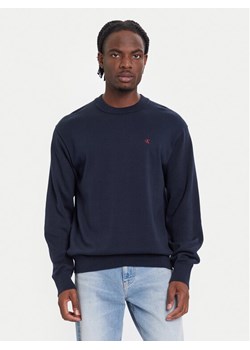 Calvin Klein Jeans Sweter LV04RC309G Granatowy Regular Fit ze sklepu MODIVO w kategorii Swetry męskie - zdjęcie 186345405