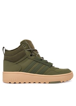 adidas Sneakersy Hoops 4.0 Mid JQ5363 Khaki ze sklepu MODIVO w kategorii Buty sportowe męskie - zdjęcie 186345815