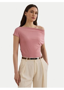 LAUREN RALPH LAUREN Bluzka 2,00964E+11 Różowy Slim Fit ze sklepu MODIVO w kategorii Bluzki damskie - zdjęcie 186345817