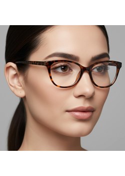 Damskie okulary optyczne zerówki kocie oczy Sunoptic CP117A panterka - id: 7981 - marki Sunoptic - 186349718 Damskie okulary optyczne zerówki kocie oczy Sunoptic CP117A panterka ze sklepu Stylion w kategorii Okulary korekcyjne damskie - zdjęcie 186349718