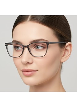 Damskie okulary optyczne zerówki kocie oczy Sunoptic CP118 czarne ze sklepu Stylion w kategorii Okulary korekcyjne damskie - zdjęcie 186349719