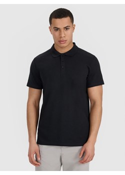 Męska koszulka polo 4F 4FRSS25TPTSM635 - czarna ze sklepu Sportstylestory.com w kategorii T-shirty męskie - zdjęcie 186350578