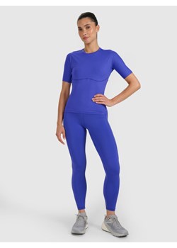 Damskie legginsy treningowe 4F 4FWAW25TFTIF363 - niebieskie ze sklepu Sportstylestory.com w kategorii Spodnie damskie - zdjęcie 186350715