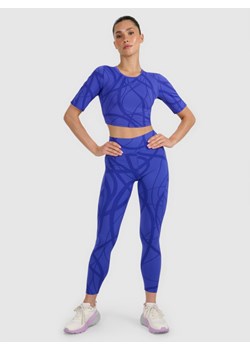 Damskie legginsy treningowe 4F 4FWAW25TFTIF365 - niebieskie ze sklepu Sportstylestory.com w kategorii Spodnie damskie - zdjęcie 186350788