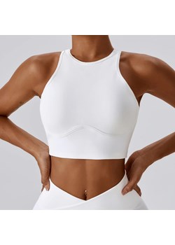 Damski top sportowy bez rękawów - Biały S - id: 9472925040969 - marki Intimica - 186354487 Damski top sportowy bez rękawów - Biały S ze sklepu Intimica.pl w kategorii Biustonosze - zdjęcie 186354487