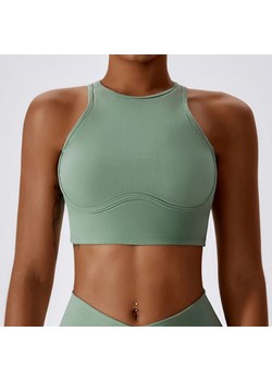 Damski top sportowy bez rękawów - Zielony S ze sklepu Intimica.pl w kategorii Biustonosze - zdjęcie 186354497
