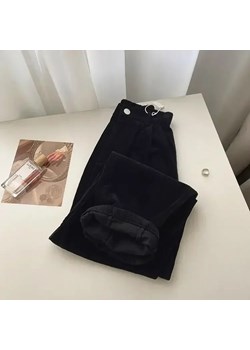 Damskie sztruksowe spodnie typu baggy - Czarny S ze sklepu Intimica.pl w kategorii Spodnie damskie - zdjęcie 186354807