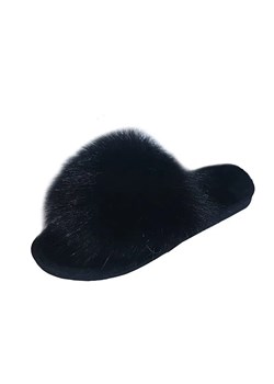 Kapcie z futerkiem - Czarny 36-37 ze sklepu Intimica.pl w kategorii Kapcie damskie - zdjęcie 186358508