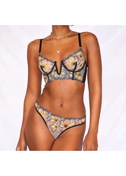 Komplet bielizny z motywem kwiatowym - S ze sklepu Intimica.pl w kategorii Komplety bielizny damskiej - zdjęcie 186359747