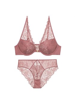 Koronkowy komplet bielizny - Różowy S ze sklepu Intimica.pl w kategorii Komplety bielizny damskiej - zdjęcie 186360966