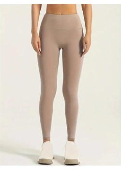 Legginsy sportowe damskie bezszwowe - Beżowy S ze sklepu Intimica.pl w kategorii Spodnie damskie - zdjęcie 186362309