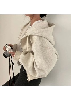 Rozpinana bluza damska - Beżowy S ze sklepu Intimica.pl w kategorii Bluzy damskie - zdjęcie 186365669