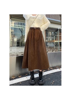 Spódnica midi ze sztrusku - Brązowy S - id: 9425665917257 - marki Intimica - 186367718 Spódnica midi ze sztrusku - Brązowy S ze sklepu Intimica.pl w kategorii Spódnice - zdjęcie 186367718