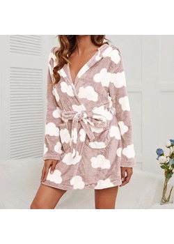 Szlafrok damski w chmury - Różowy XL ze sklepu Intimica.pl w kategorii Szlafroki damskie - zdjęcie 186369848
