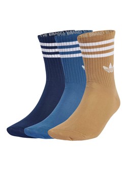 Skarpety długie adidas 3-Stripes JZ4941 Kolorowy ze sklepu eobuwie.pl w kategorii Skarpetki męskie - zdjęcie 186371946