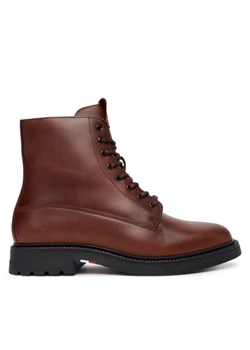 Kozaki Tommy Hilfiger Comfort Lwt FM0FM05593 Brązowy ze sklepu eobuwie.pl w kategorii Buty zimowe męskie - zdjęcie 186372299