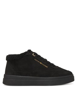 Sneakersy Tommy Hilfiger Modern Court Sneaker Mc Wl FW0FW09000 Czarny ze sklepu eobuwie.pl w kategorii Buty sportowe damskie - zdjęcie 186372376