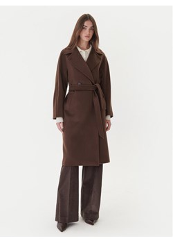 Weekend Max Mara Płaszcz wełniany Resina 2525016102 Brązowy Regular Fit ze sklepu MODIVO w kategorii Płaszcze damskie - zdjęcie 186375415